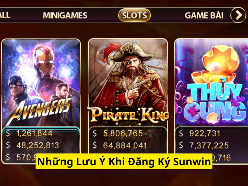 Những lưu ý khi đăng ký Sunwin