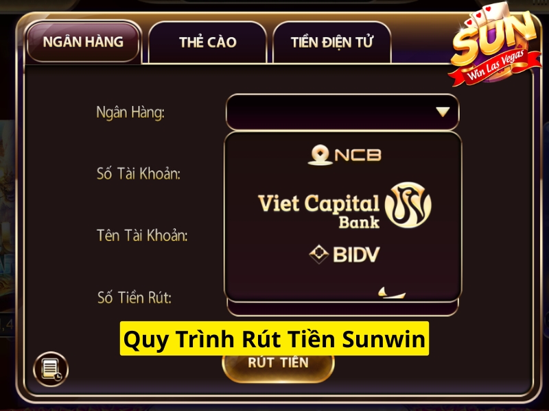 Quy trình rút tiền Sunwin